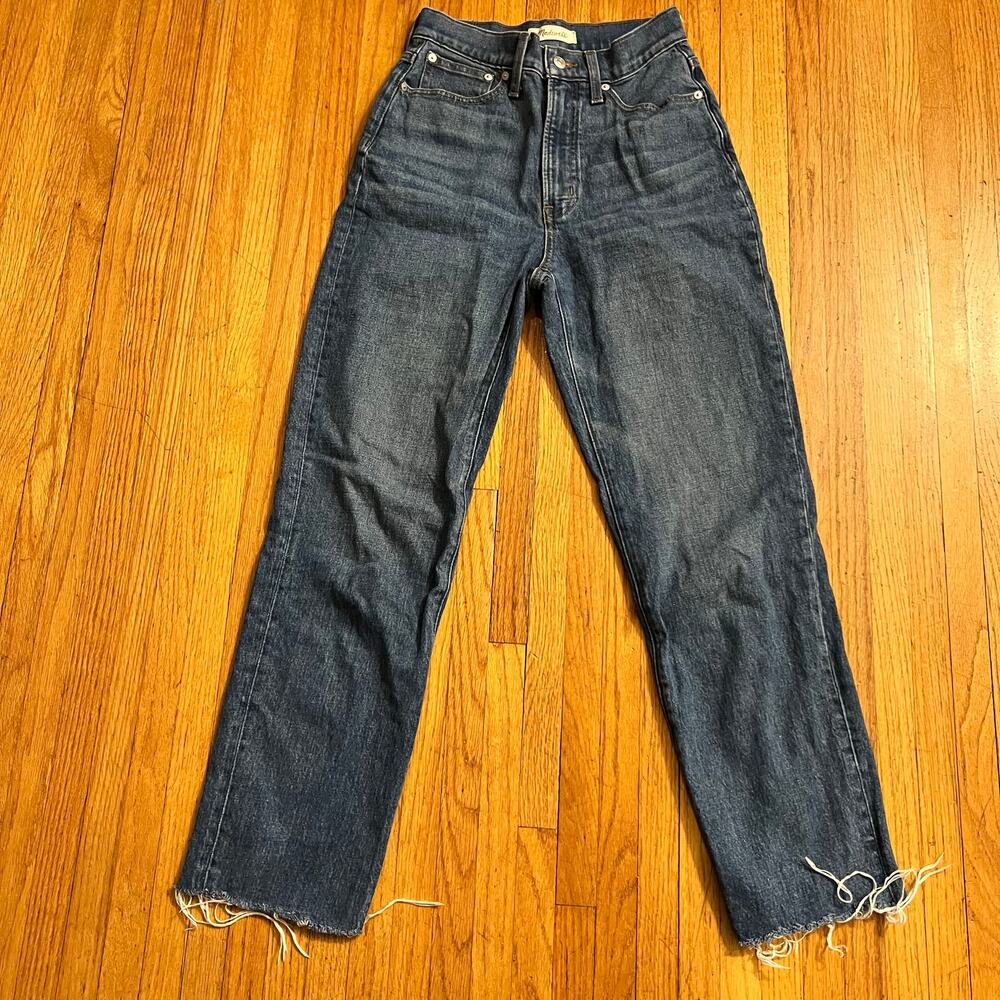 Madewell Jeans Womens 25 Perfect Vintage Straight Jean High Rise Blue Denim